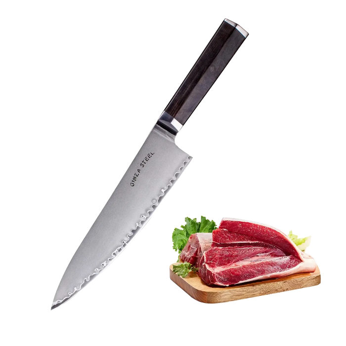 PORTIA 20 | Chef Knife 8" Damascus VG10 Steel / Ebony Wood handle